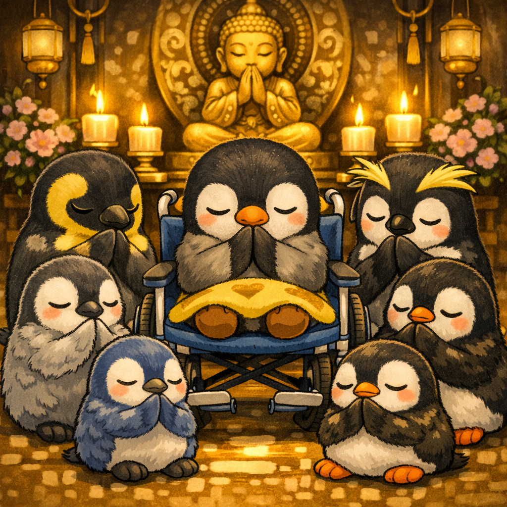 Q版輪椅企鵝祈福